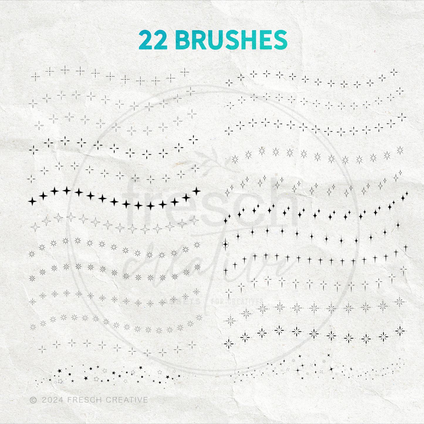 125 Sparkle & Star Stamps – Procreate Brush Set
