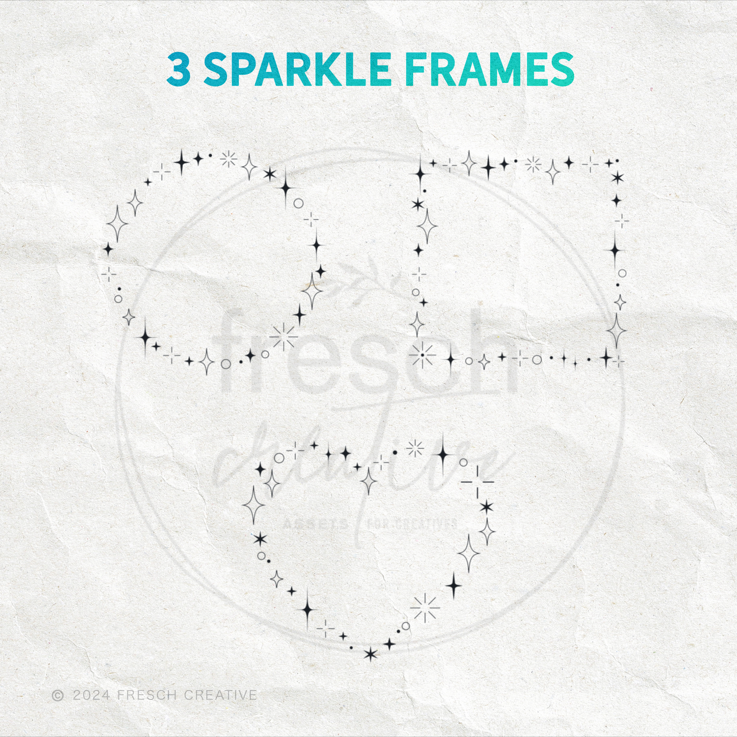 125 Sparkle & Star Stamps – Procreate Brush Set