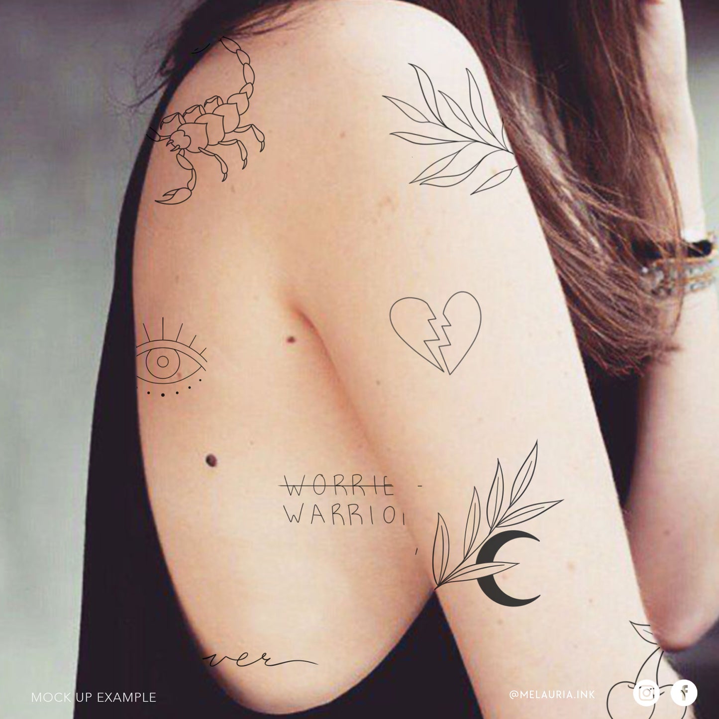 50 Tiny Flash Tattoo Faves – Procreate Brush Set 1